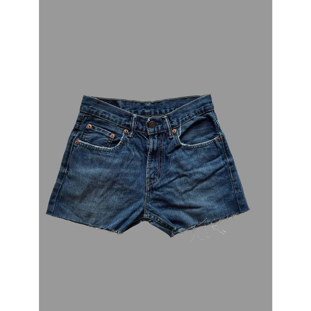 NEW LEVI'S women's 527 denim shorts in dark wash